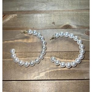 Pearl Hoop Earrings